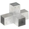 Post Connector X Shape Galvanised Metal 81x81 Mm -Room Post Connector X Shape Galvanised Metal 81x81 mm 440311 0