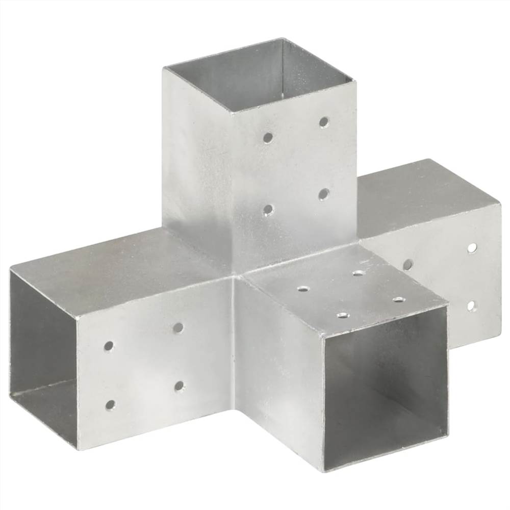 Post Connector X Shape Galvanised Metal 81x81 mm Post Connector X Shape Galvanised Metal 81x81 Mm -Room Post Connector X Shape Galvanised Metal 81x81 mm 440311 0