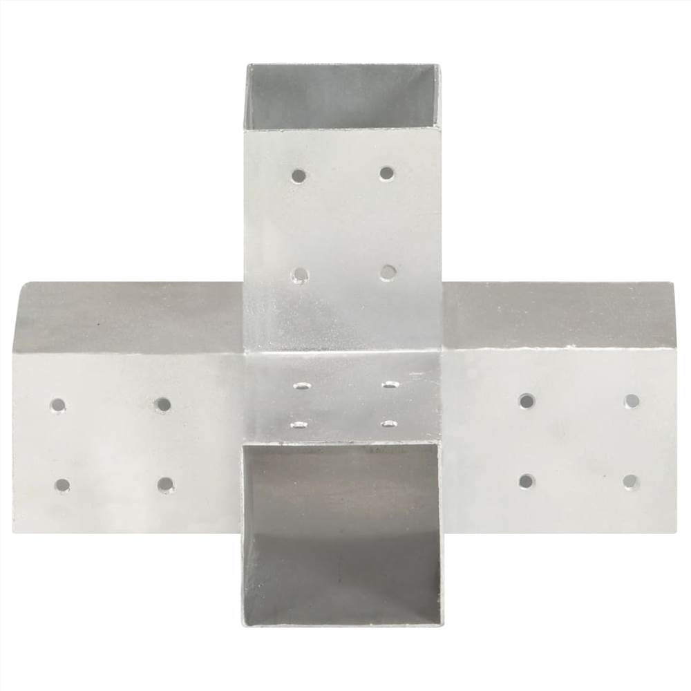Post Connector X Shape Galvanised Metal 81x81 mm Post Connector X Shape Galvanised Metal 81x81 Mm -Room Post Connector X Shape Galvanised Metal 81x81 mm 440311 2