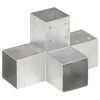 Post Connector X Shape Galvanised Metal 91x91 Mm -Room Post Connector X Shape Galvanised Metal 91x91 mm 432844 0