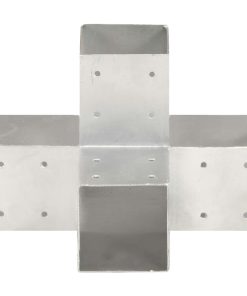 Post Connector X Shape Galvanised Metal 91x91 Mm 4 Post Connector X Shape Galvanised Metal 91x91 Mm -Room Post Connector X Shape Galvanised Metal 91x91 mm 432844 2