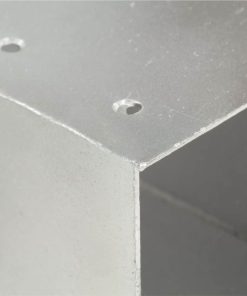 Post Connector Y Shape Galvanised Metal 101x101 Mm -Room Post Connector Y Shape Galvanised Metal 101x101 mm 497577 1