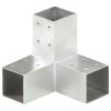 Post Connector Y Shape Galvanised Metal 71x71 Mm -Room Post Connector Y Shape Galvanised Metal 71x71 mm 497059 0