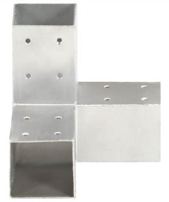 Post Connector Y Shape Galvanised Metal 71x71 Mm -Room Post Connector Y Shape Galvanised Metal 71x71 mm 497059 2