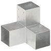 Post Connector Y Shape Galvanised Metal 91x91 Mm -Room Post Connector Y Shape Galvanised Metal 91x91 mm 449897 0