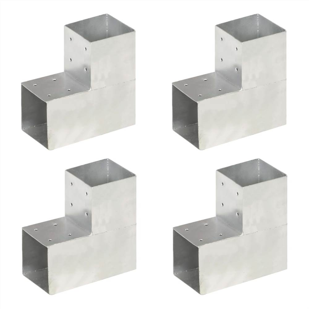 Post Connectors 4 pcs L Shape Galvanised Metal 101x101 mm Post Connectors 4 Pcs L Shape Galvanised Metal 101x101 Mm -Room Post Connectors 4 pcs L Shape Galvanised Metal 101x101 mm 440392 0