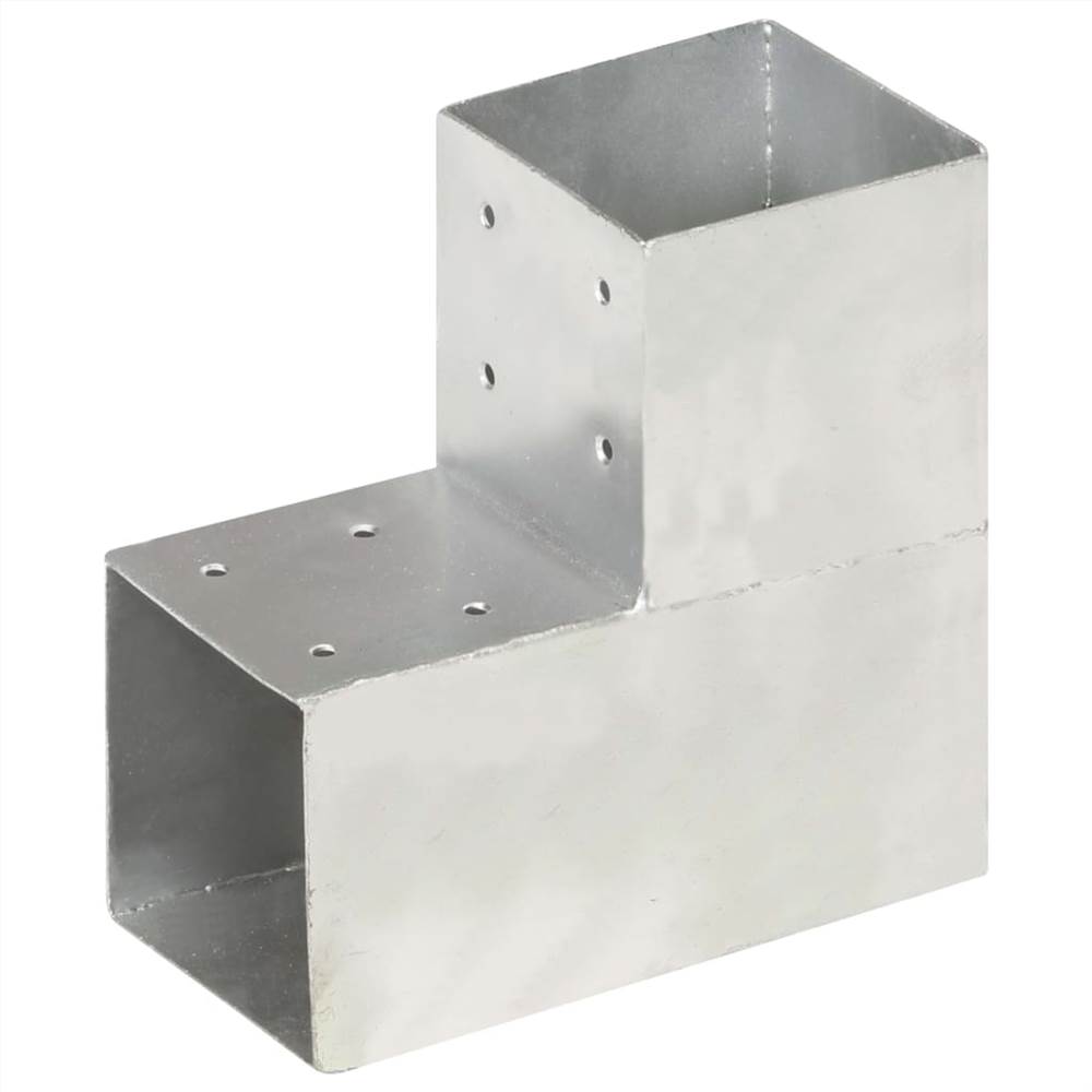 Post Connectors 4 pcs L Shape Galvanised Metal 101x101 mm Post Connectors 4 Pcs L Shape Galvanised Metal 101x101 Mm -Room Post Connectors 4 pcs L Shape Galvanised Metal 101x101 mm 440392 1
