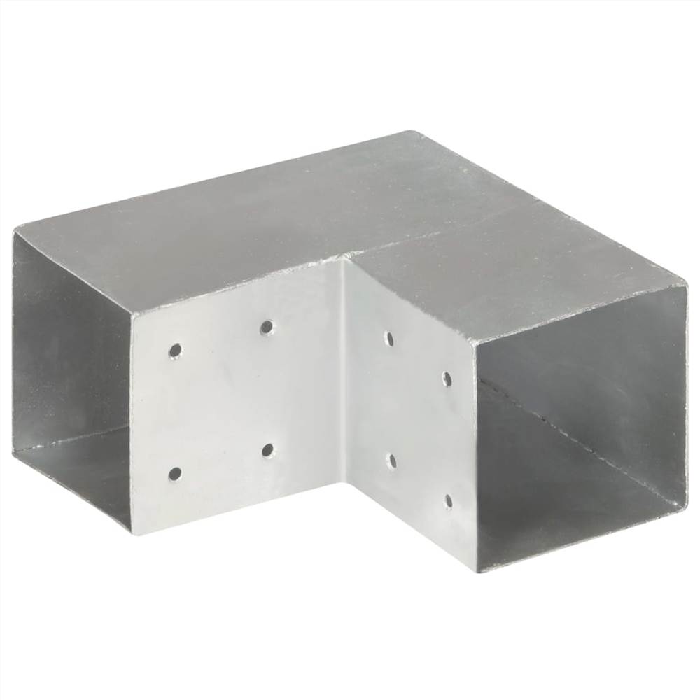 Post Connectors 4 pcs L Shape Galvanised Metal 101x101 mm Post Connectors 4 Pcs L Shape Galvanised Metal 101x101 Mm -Room Post Connectors 4 pcs L Shape Galvanised Metal 101x101 mm 440392 3