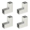 Post Connectors 4 Pcs L Shape Galvanised Metal 71x71 Mm -Room Post Connectors 4 pcs L Shape Galvanised Metal 71x71 mm 497058 0