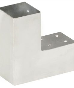 Post Connectors 4 Pcs L Shape Galvanised Metal 71x71 Mm -Room Post Connectors 4 pcs L Shape Galvanised Metal 71x71 mm 497058 3