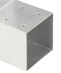 Post Connectors 4 Pcs L Shape Galvanised Metal 71x71 Mm -Room Post Connectors 4 pcs L Shape Galvanised Metal 71x71 mm 497058 5
