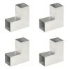 Post Connectors 4 Pcs L Shape Galvanised Metal 81x81 Mm -Room Post Connectors 4 pcs L Shape Galvanised Metal 81x81 mm 451033 0