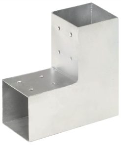 Post Connectors 4 Pcs L Shape Galvanised Metal 81x81 Mm 3 Post Connectors 4 Pcs L Shape Galvanised Metal 81x81 Mm -Room Post Connectors 4 pcs L Shape Galvanised Metal 81x81 mm 451033 1