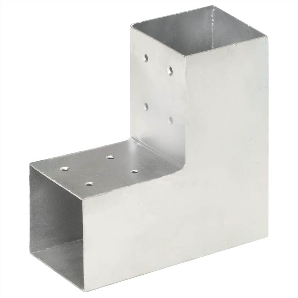 Post Connectors 4 pcs L Shape Galvanised Metal 81x81 mm Post Connectors 4 Pcs L Shape Galvanised Metal 81x81 Mm -Room Post Connectors 4 pcs L Shape Galvanised Metal 81x81 mm 451033 1