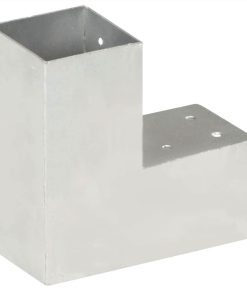 Post Connectors 4 Pcs L Shape Galvanised Metal 81x81 Mm 5 Post Connectors 4 Pcs L Shape Galvanised Metal 81x81 Mm -Room Post Connectors 4 pcs L Shape Galvanised Metal 81x81 mm 451033 3