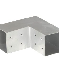 Post Connectors 4 Pcs L Shape Galvanised Metal 81x81 Mm 6 Post Connectors 4 Pcs L Shape Galvanised Metal 81x81 Mm -Room Post Connectors 4 pcs L Shape Galvanised Metal 81x81 mm 451033 4