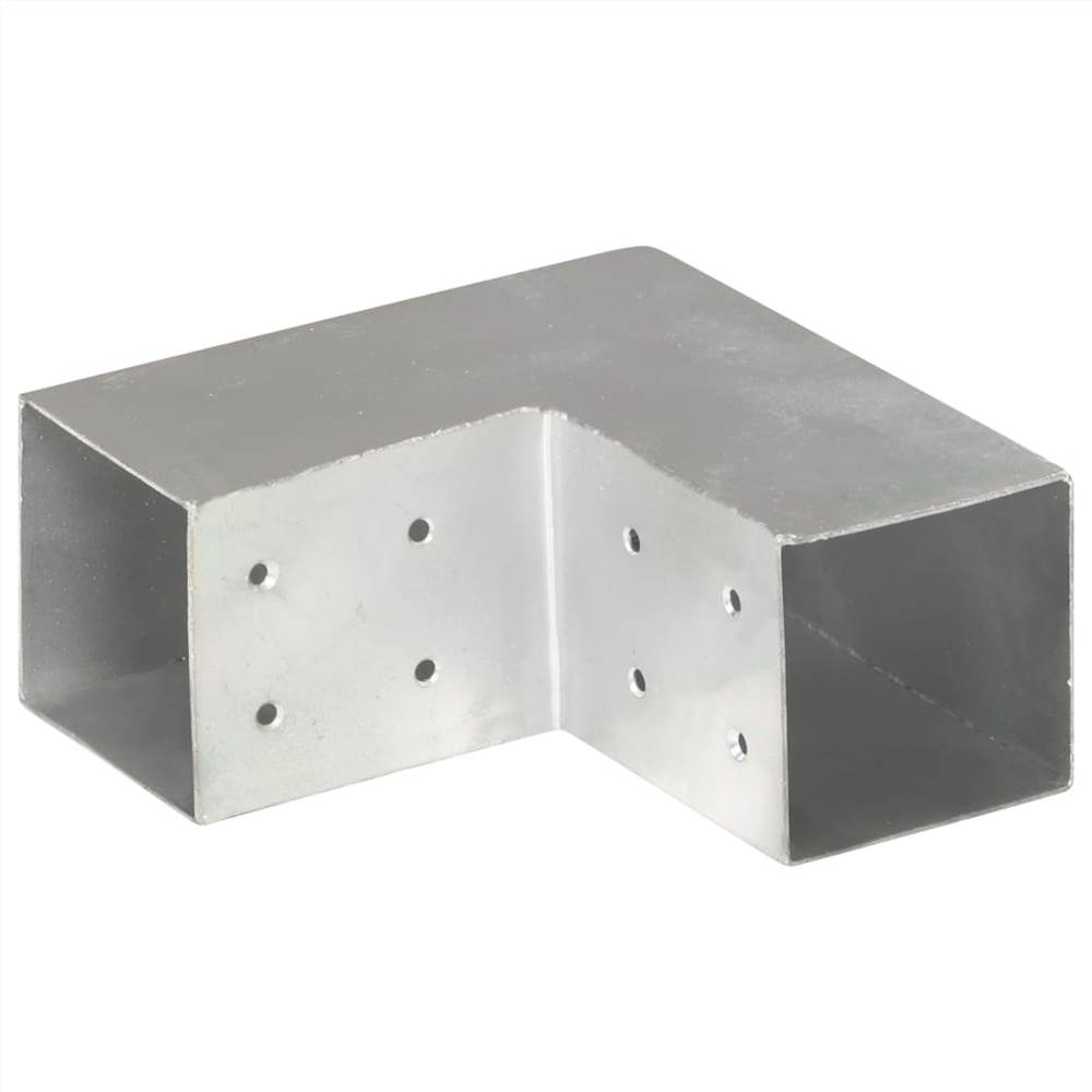 Post Connectors 4 pcs L Shape Galvanised Metal 81x81 mm Post Connectors 4 Pcs L Shape Galvanised Metal 81x81 Mm -Room Post Connectors 4 pcs L Shape Galvanised Metal 81x81 mm 451033 4