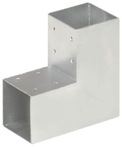 Post Connectors 4 Pcs L Shape Galvanised Metal 91x91 Mm -Room Post Connectors 4 pcs L Shape Galvanised Metal 91x91 mm 439483 1