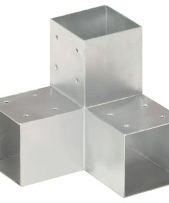 Post Connectors 4 Pcs Y Shape Galvanised Metal 91x91 Mm -Room Post Connectors 4 pcs Y Shape Galvanised Metal 91x91 mm 432843 2