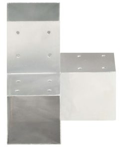 Post Connectors 4 Pcs Y Shape Galvanised Metal 91x91 Mm -Room Post Connectors 4 pcs Y Shape Galvanised Metal 91x91 mm 432843 3