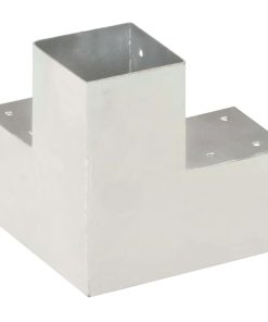 Post Connectors 4 Pcs Y Shape Galvanised Metal 91x91 Mm -Room Post Connectors 4 pcs Y Shape Galvanised Metal 91x91 mm 432843 4