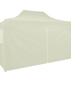 Professional Folding Party Tent With 4 Sidewalls 3x4 M Steel Cream -Room Professional Folding Party Tent with 4 Sidewalls 3x4 m Steel Cream 495370 3