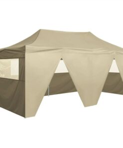 Professional Folding Party Tent With 4 Sidewalls 3x6 M Steel Cream 4 Professional Folding Party Tent With 4 Sidewalls 3x6 M Steel Cream -Room Professional Folding Party Tent with 4 Sidewalls 3x6 m Steel Cream 486136 2