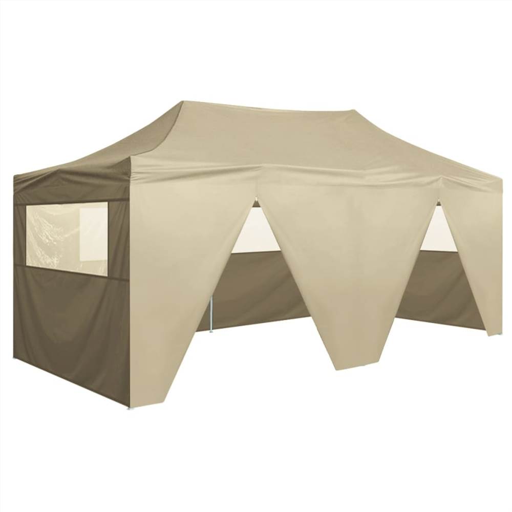 Professional Folding Party Tent with 4 Sidewalls 3x6 m Steel Cream Professional Folding Party Tent With 4 Sidewalls 3x6 M Steel Cream -Room Professional Folding Party Tent with 4 Sidewalls 3x6 m Steel Cream 486136 2