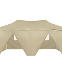 Professional Folding Party Tent With 4 Sidewalls 3x6 M Steel Cream 5 Professional Folding Party Tent With 4 Sidewalls 3x6 M Steel Cream -Room Professional Folding Party Tent with 4 Sidewalls 3x6 m Steel Cream 486136 3