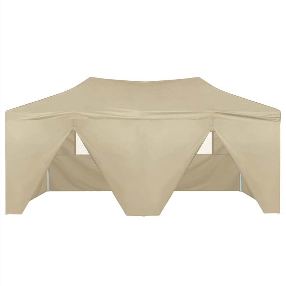 Professional Folding Party Tent with 4 Sidewalls 3x6 m Steel Cream Professional Folding Party Tent With 4 Sidewalls 3x6 M Steel Cream -Room Professional Folding Party Tent with 4 Sidewalls 3x6 m Steel Cream 486136 3