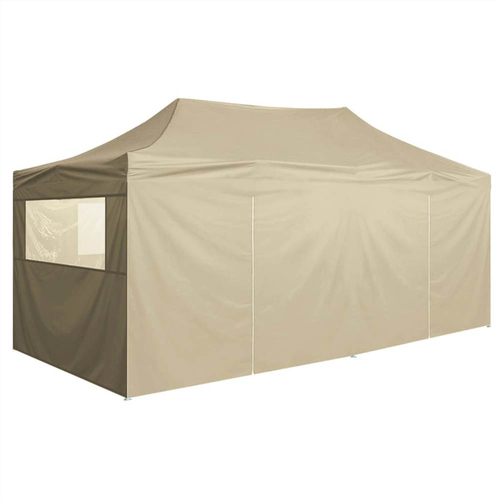 Professional Folding Party Tent with 4 Sidewalls 3x6 m Steel Cream Professional Folding Party Tent With 4 Sidewalls 3x6 M Steel Cream -Room Professional Folding Party Tent with 4 Sidewalls 3x6 m Steel Cream 486136 4