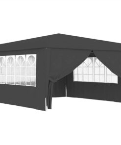 Professional Party Tent With Side Walls 4x4 M Anthracite 90 G/m -Room Professional Party Tent with Side Walls 4x4 m Anthracite 90 g m 444219 4