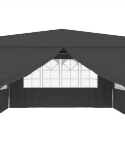 Professional Party Tent With Side Walls 4x4 M Anthracite 90 G/m -Room Professional Party Tent with Side Walls 4x4 m Anthracite 90 g m 444219 5