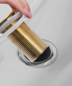 Push Drain Without Overflow Function Gold 6.4x6.4x9.1 Cm -Room Push Drain without Overflow Function Gold 6 4x6 4x9 1 cm 461662 3