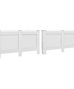 Radiator Covers 2 Pcs White 152x19x81.5 Cm MDF