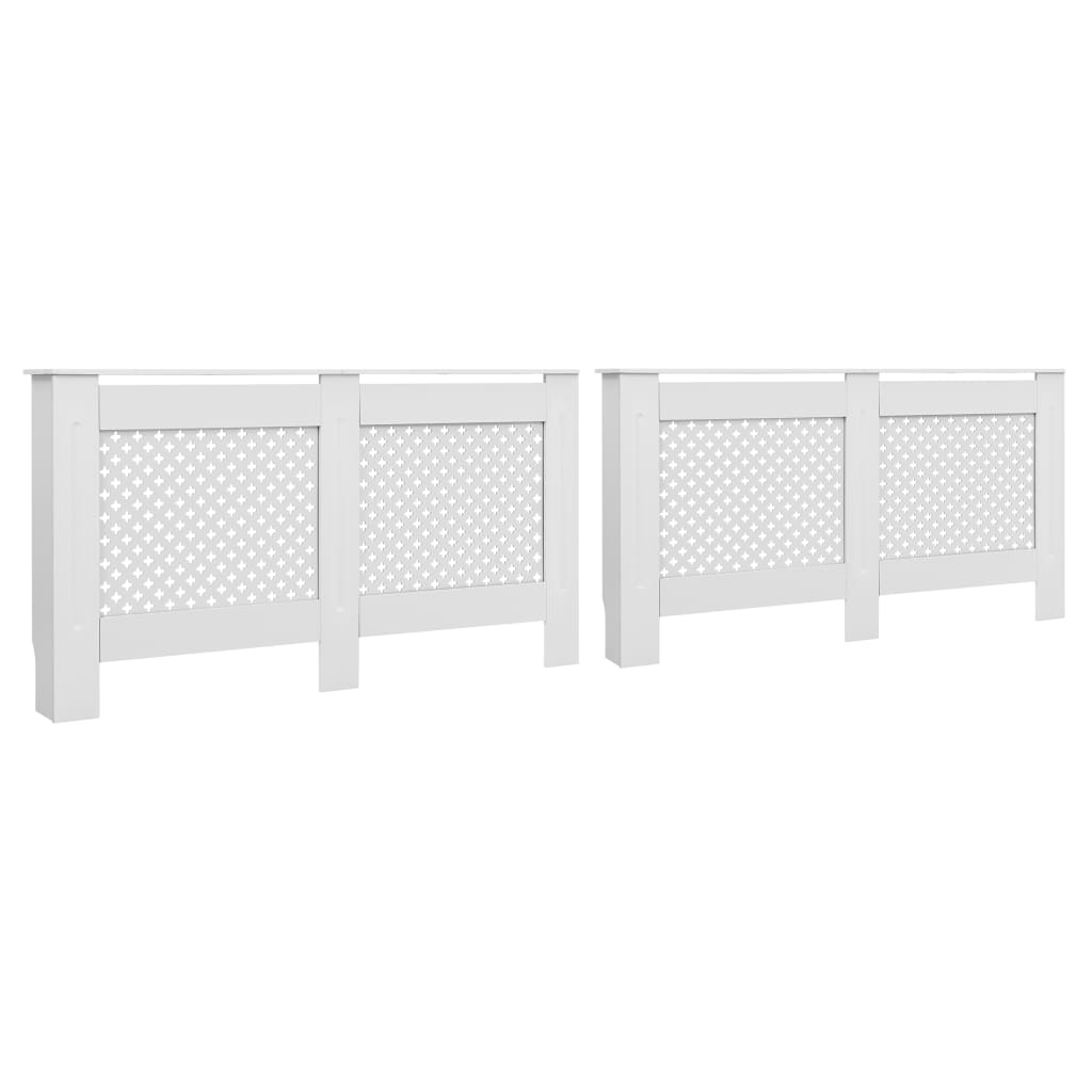 Radiator Covers 2 pcs White 152x19x81.5 cm MDF Radiator Covers 2 Pcs White 152x19x81.5 Cm MDF -Room Radiator Covers 2 pcs White 152x19x81 5 cm MDF 429204 0