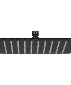 Rain Shower Head Stainless Steel 20x20 Cm Square Black