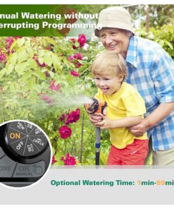 RainPoint ITV201P Digital Sprinkler Timer With 2 Zones, 6 Programmable Procedure, Waterproof Hose Timer, Rain Delay/Manual/Auto Mode -Room RainPoint ITV201P Digital Sprinkler Timer 2 Zone 509038 2