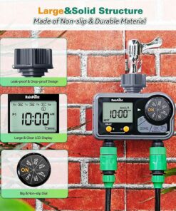 RainPoint ITV201P Digital Sprinkler Timer With 2 Zones, 6 Programmable Procedure, Waterproof Hose Timer, Rain Delay/Manual/Auto Mode -Room RainPoint ITV201P Digital Sprinkler Timer 2 Zone 509038 3