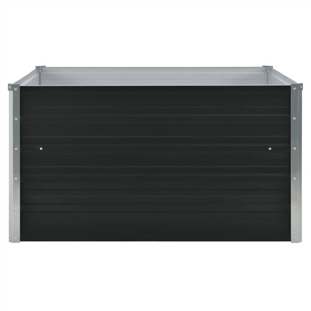 Raised Garden Bed 100x100x45 cm Galvanised Steel Anthracite Raised Garden Bed 100x100x45 Cm Galvanised Steel Anthracite -Room Raised Garden Bed 100x100x45 cm Galvanised Steel Anthracite 437162 3