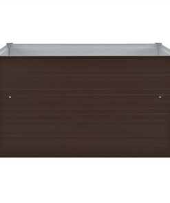 Raised Garden Bed 100x100x45 Cm Galvanised Steel Brown -Room Raised Garden Bed 100x100x45 cm Galvanised Steel Brown 452251 3