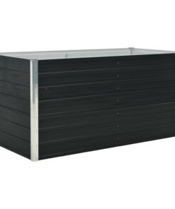 Raised Garden Bed Anthracite 160x80x77 Cm Galvanised Steel -Room Raised Garden Bed Anthracite 160x80x77 cm Galvanised Steel 446070 2