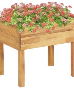 Raised Garden Planter 50x40x45 Cm Solid Acacia Wood