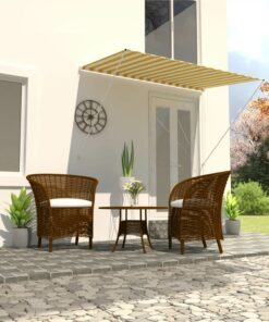 Retractable Awning 200x150 Cm Yellow And White