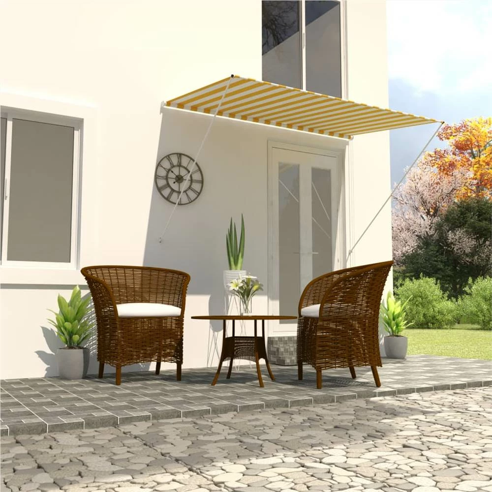 Retractable Awning 200x150 Cm Yellow And White