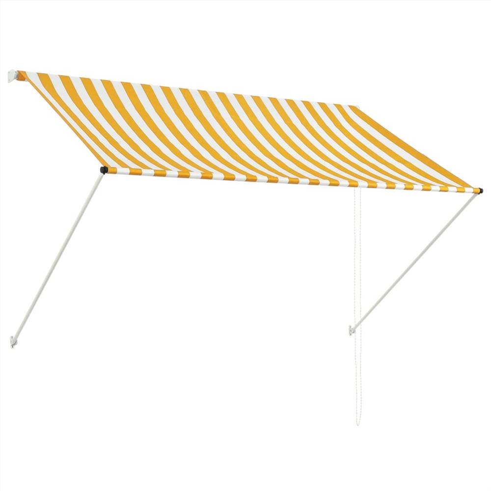 Retractable Awning 200x150 cm Yellow and White Retractable Awning 200x150 Cm Yellow And White -Room Retractable Awning 200x150 cm Yellow and White 441661 1