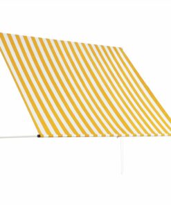 Retractable Awning 200x150 Cm Yellow And White 6 Retractable Awning 200x150 Cm Yellow And White -Room Retractable Awning 200x150 cm Yellow and White 441661 4