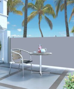 Retractable Side Awning 120 X 300 Cm Grey