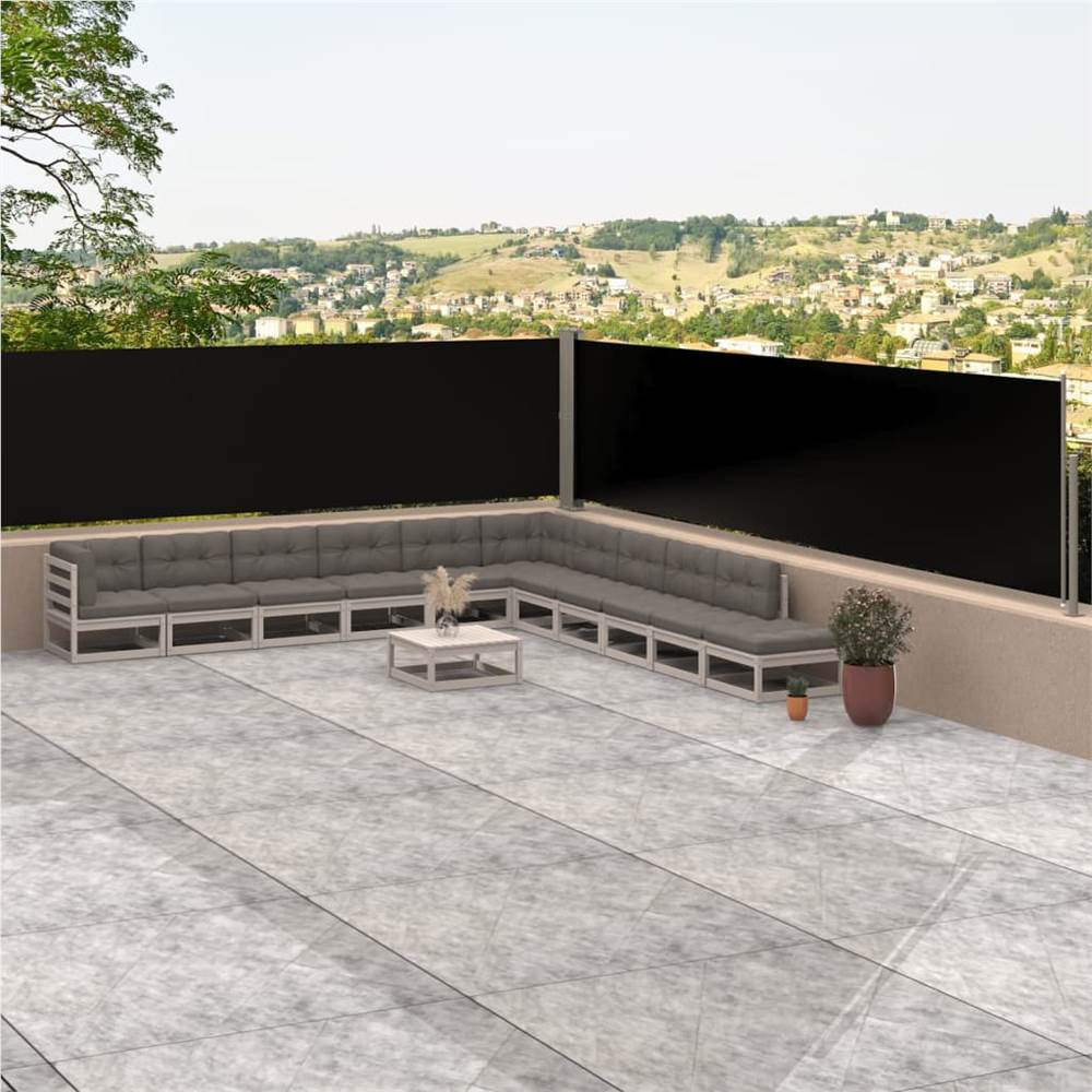 Retractable Side Awning Black 117x1000 cm Retractable Side Awning Black 117x1000 Cm -Room Retractable Side Awning Black 117x1000 cm 513455 0