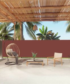 Retractable Side Awning Brown 160x1000 Cm